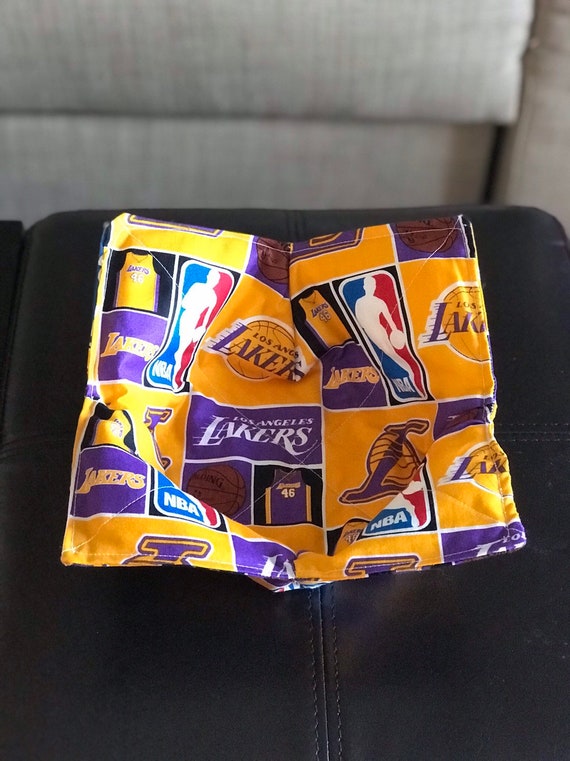 LA Lakers NBA front and back Microwave bowl hot pad holder 100/% Cotton