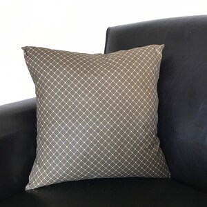 Single Pillow Cover 18x18 inch square - Brown Geometric Print - Browns and Tans - Accent Pillow, Home Decor Pillow Cover