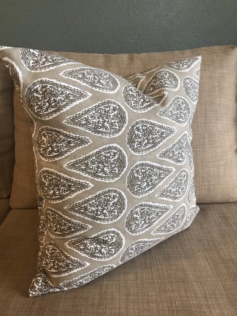 Neutral Colorshome Decor Fabricpillow Cover 18x18 Inch Etsy