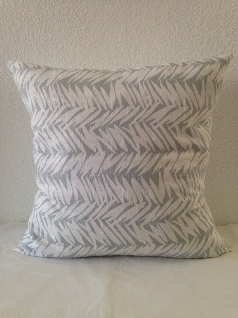 Grey White Pillow Cover Home Decor Pillow Robert Allen Etsy
