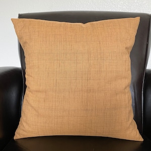 Pillow Cover Solid Light Brown Home Decor Fabric-Throw Pillow Cover, Accent Pillow, 18x18 inch square, Pillow Cushion