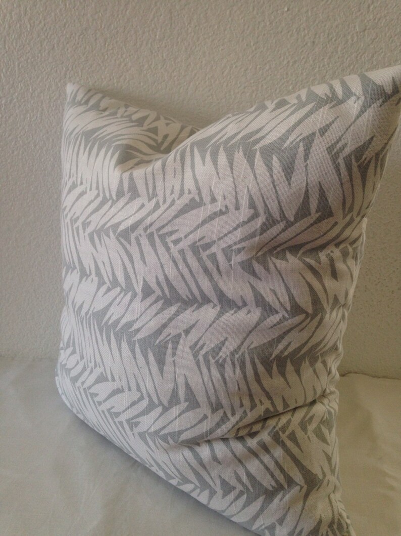 Grey White Pillow Cover Home Decor Pillow Robert Allen Etsy