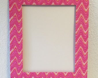 11 x 14 tissu enroulé Art/Photo Mat - rose Zig Zag