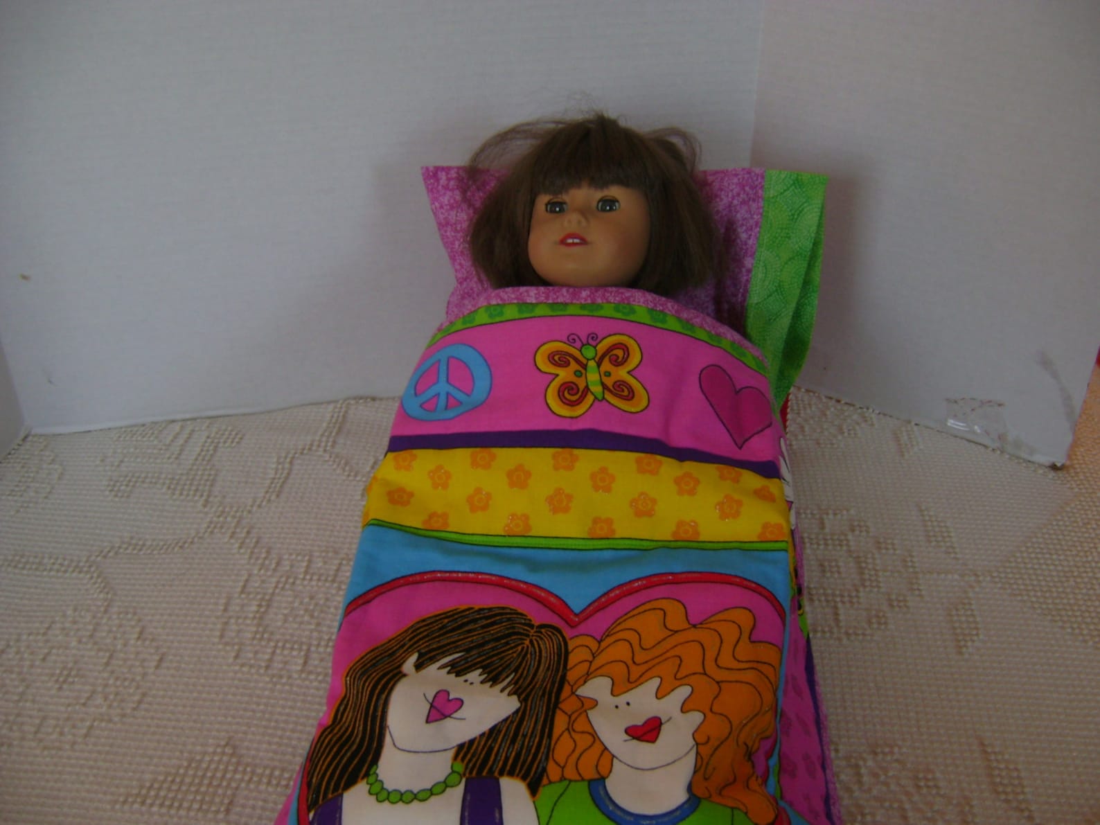 3 piece Doll Blanket Pillow and Pillow Case 18 Bed Etsy