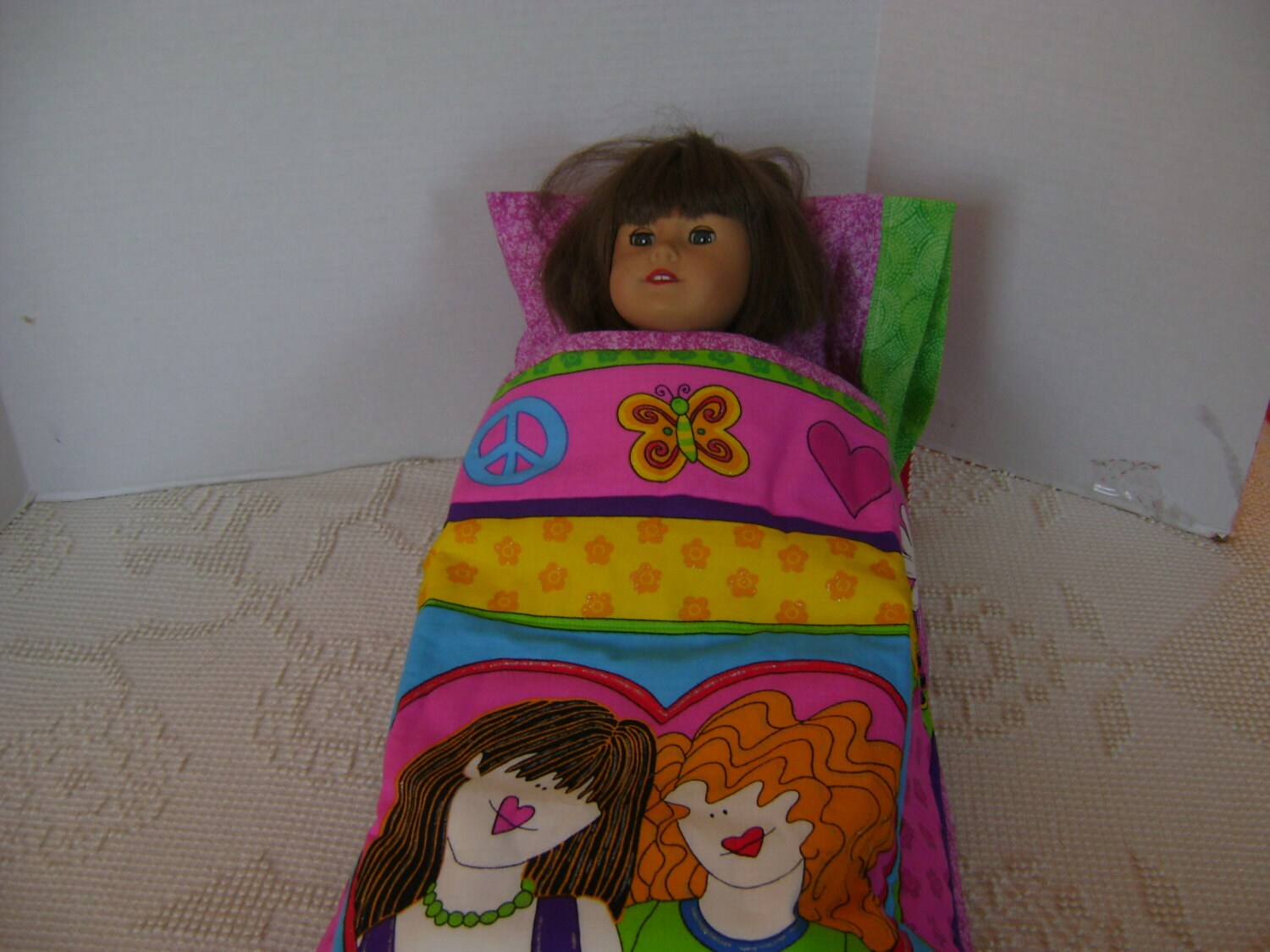 3 piece Doll Blanket Pillow and Pillow Case 18 Bed Etsy