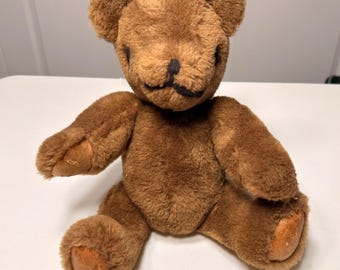 Vintage 1990 Billie Mack Handcrafted Teddy Bear Jointed #340 Artist Made Plush
