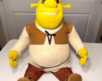 Hasbro Shrek 2 Jumbo Plush 25" Vintage 2004 DreamWorks Ogre Stuffed Toy Large
