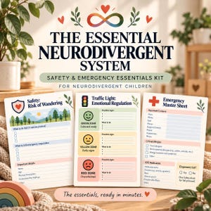 Kit de sécurité imprimable pour personnes autistes | Protocole de fugue, tableau des règlements, fiche d'urgence (téléchargement numérique)