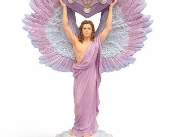 Estatua del Arcángel Metatrón, Ángel con el Cubo de Metatrón, Regalo de Decoración Espiritual