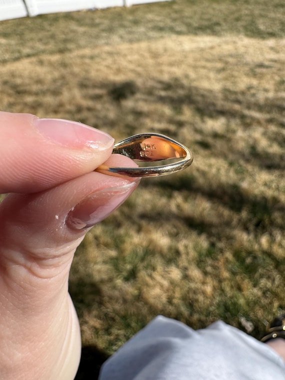 Mac solid 14k signet ring - size 4.5 - image 3
