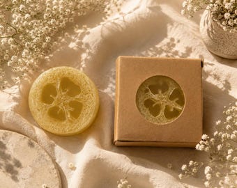 Handgemachte Hanf-Luffa-Seife | Natürliches Peeling-Seifenstück | Umweltfreundliche Hautpflege |