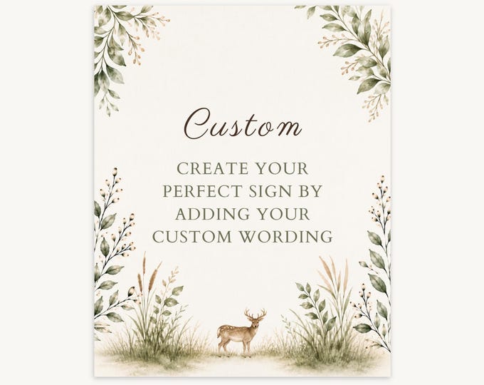 A Little Hunter Baby Shower Party Sign