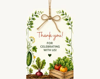 Locally Grown Baby Shower Favor Tags