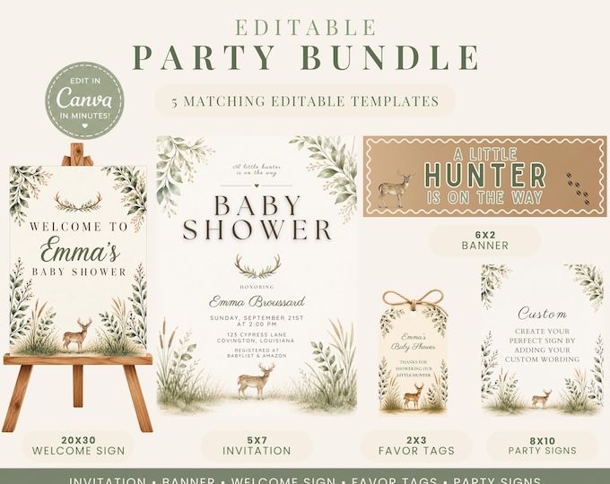A Little Hunter Baby Shower Bundle