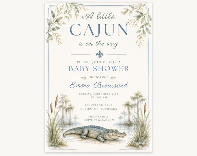A Little Cajun Baby Shower Invitation
