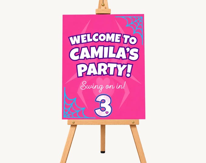 Swingin' Into Three Birthday Welcome Sign