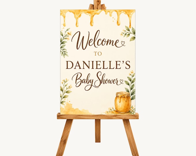 A Little Honey Baby Shower Welcome Sign