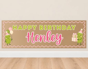 Two is a Big Dill Pickle Second Birthday Banner