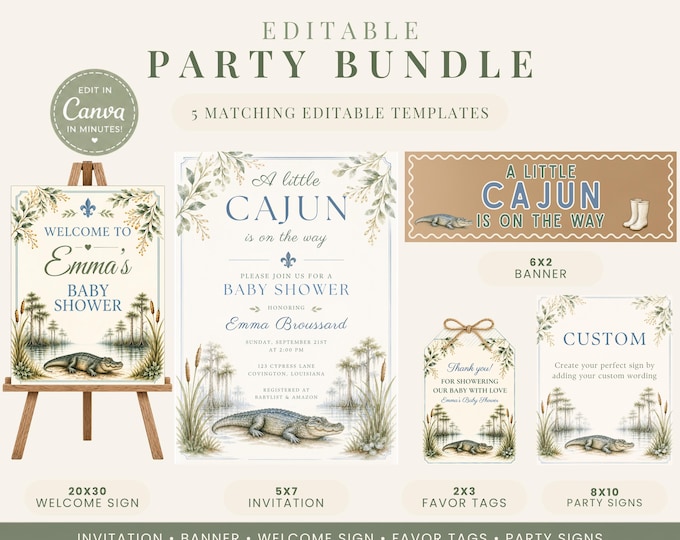 A Little Cajun Baby Shower Bundle