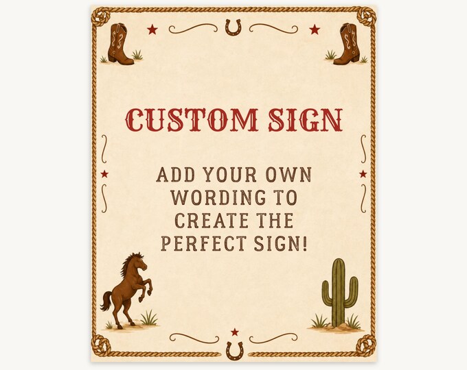 Holy Cow I’m One First Editable Birthday Party Sign