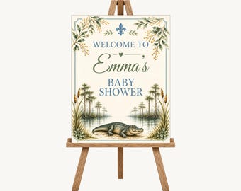 A Little Cajun Baby Shower Welcome Sign