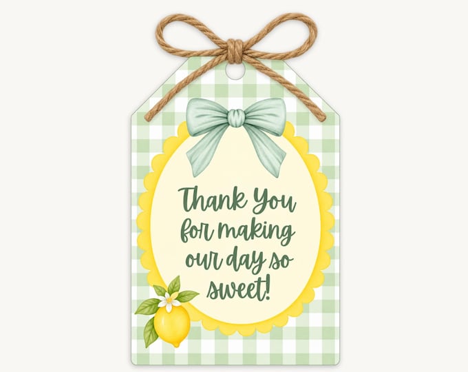 We Can't Wait to Squeeze You Favor Tags - Green