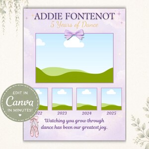 Dance Recital Ad Template • 5 Years of Dance • Editable Canva Dance Ad • Printable Dance Recital Program Ad