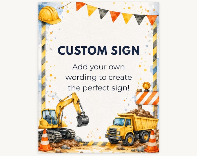 Let's Build Some Fun Editable Birthday Party Sign