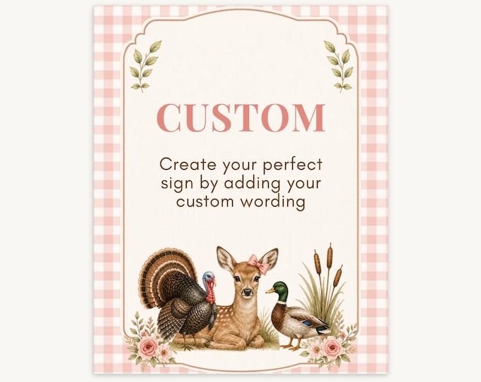 Calling All Party Animals Birthday Party Sign - Pink