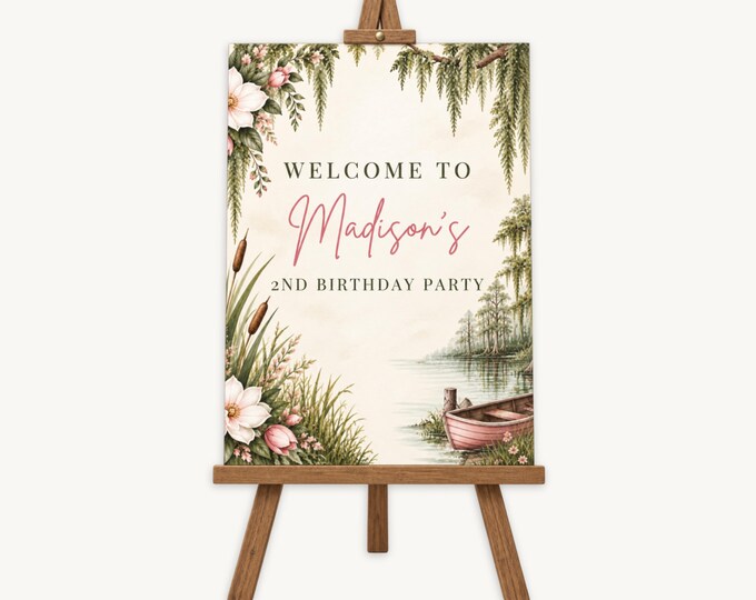 Belle of the Bayou Birthday Welcome Sign