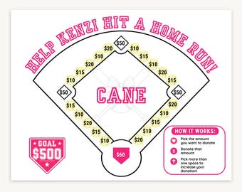 Softball Fundraiser Donation Board