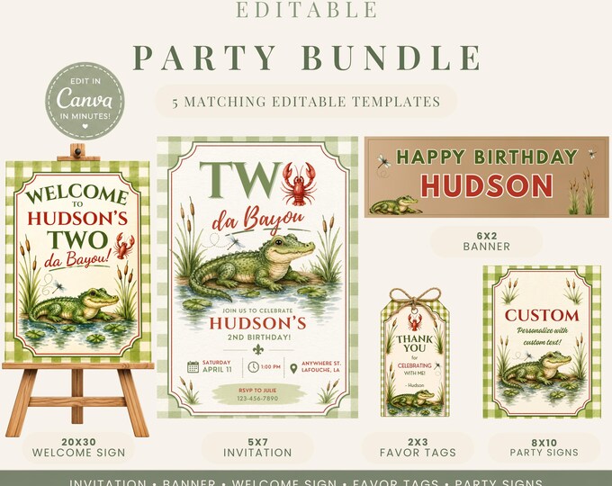 Two da Bayou Birthday Party Bundle