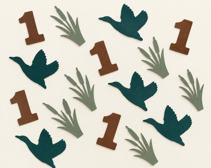 One Lucky Duck First Birthday Confetti