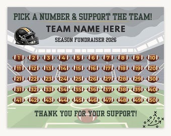 Football Team Fundraiser Donation Board