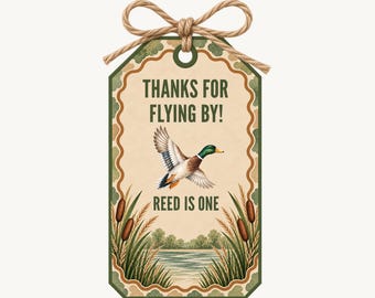 One Year Flew By Birthday Favor Tags