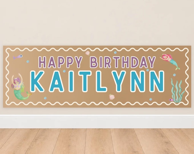 Let’s Shell-ebrate Mermaid Birthday Banner