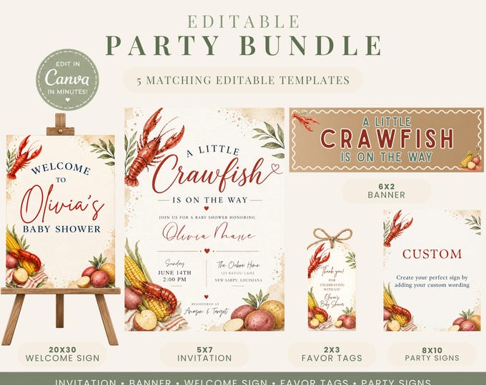 A Little Crawfish Baby Shower Bundle
