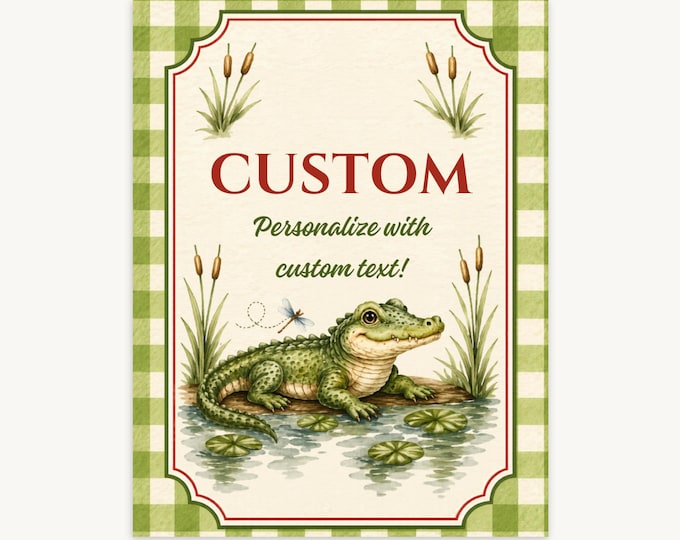 Two Da Bayou Editable Birthday Party Sign