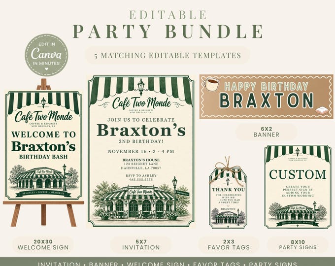 Cafe Two Monde Birthday Party Bundle