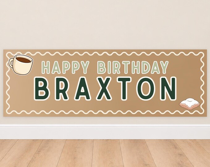 Cafe Two Monde Birthday Banner