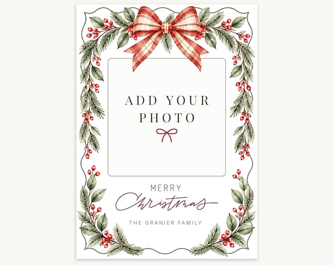 Southern Plaid Christmas Photo Card