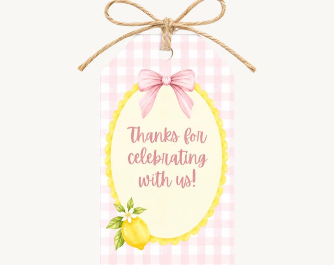 We Can't Wait to Squeeze You Favor Tags - Pink