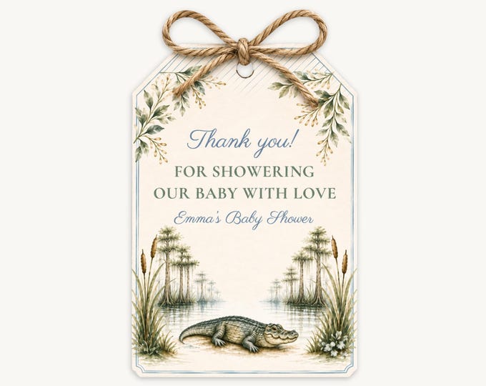 A Little Cajun Baby Shower Favor Tags