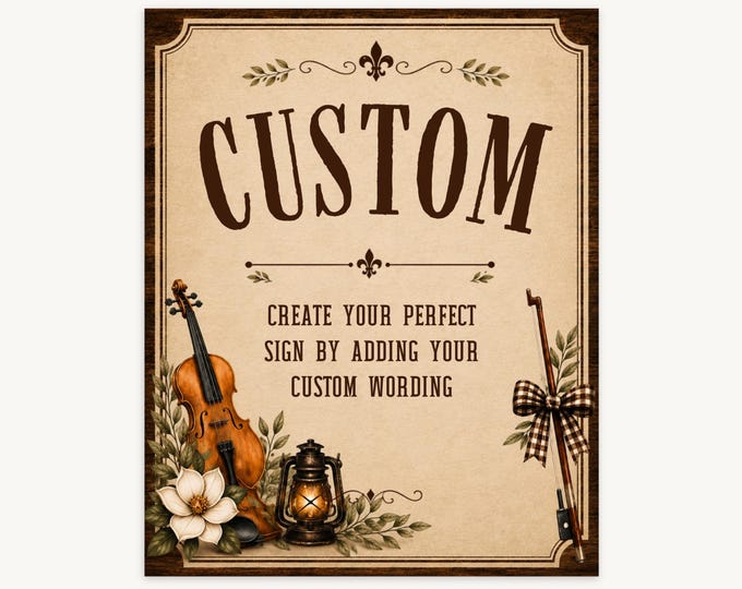 Louisiana Saturday Night Editable Birthday Party Sign