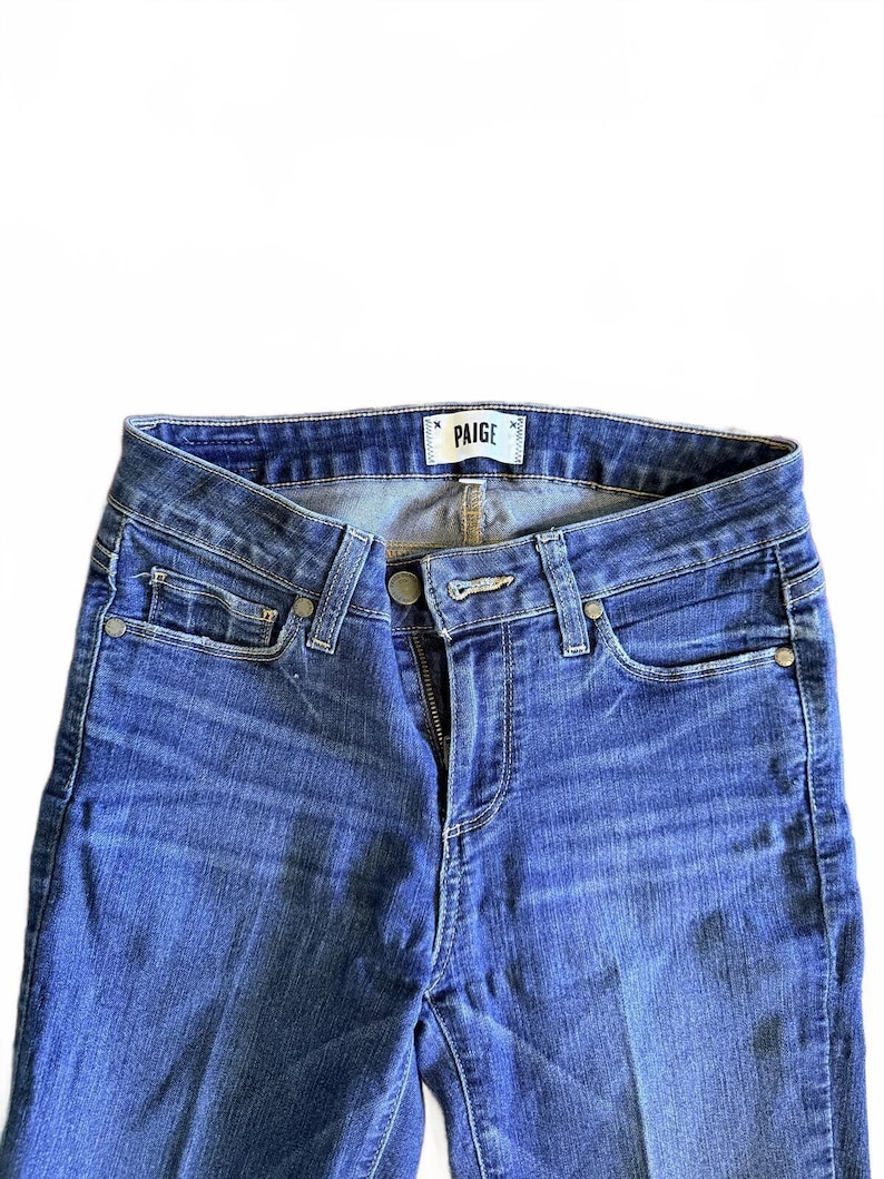 Anthropologie Paige Verdugo Crop Blue Denim Jeans image 2