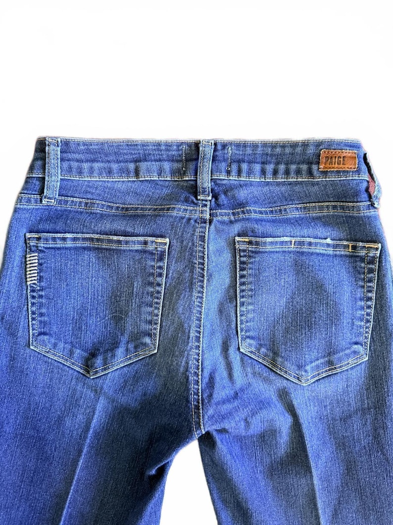 Anthropologie Paige Verdugo Crop Blue Denim Jeans image 5
