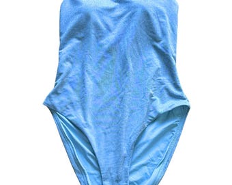 Maillot de bain une pièce bleu scintillant AQUA Swim Maillot de bain minimaliste métallique