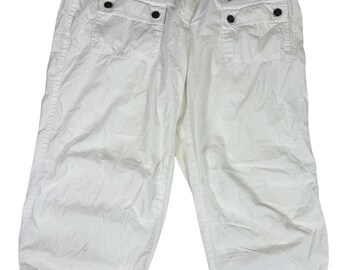 INC International Concepts White Capri Cargo Pants • Y2K Utility