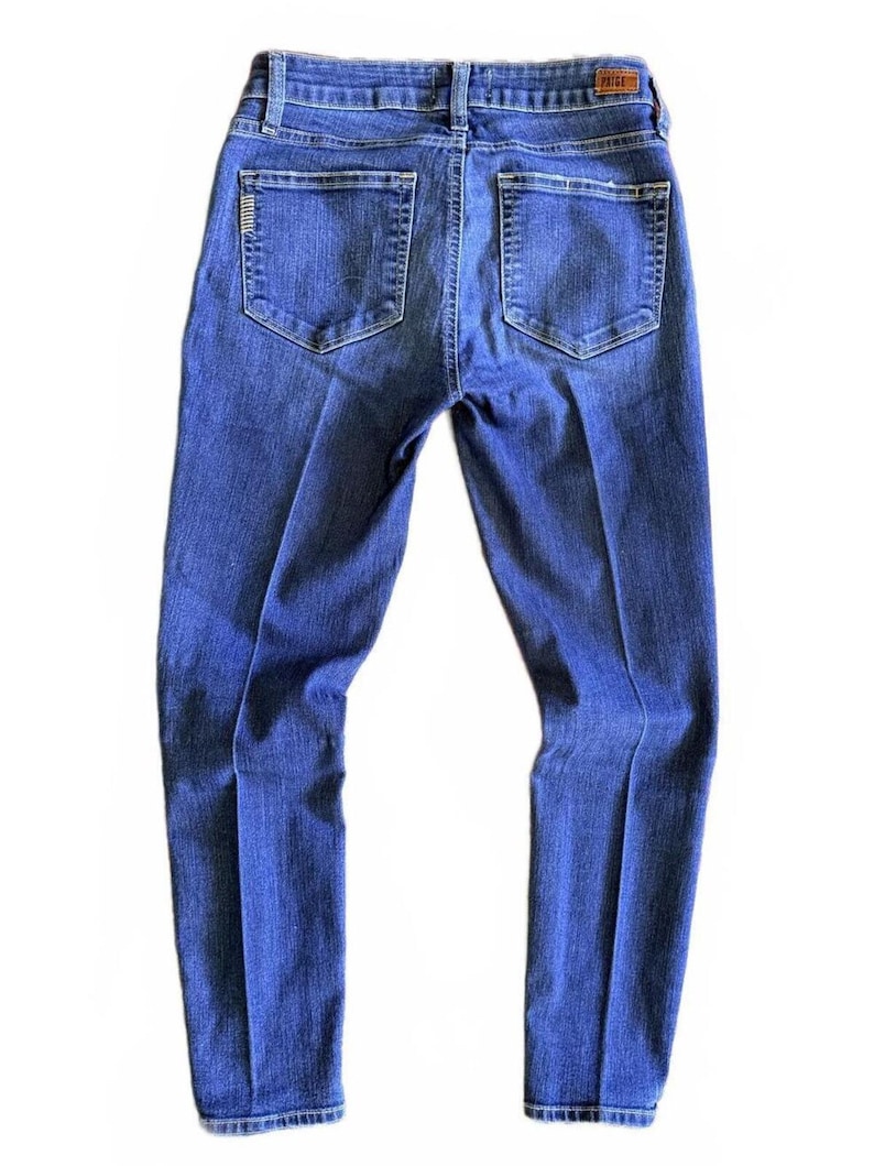 Anthropologie Paige Verdugo Crop Blue Denim Jeans image 4