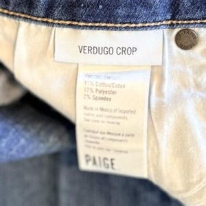 Anthropologie Paige Verdugo Crop Blue Denim Jeans image 3